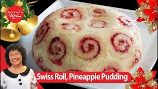 Swiss Roll Pineapple Pudding