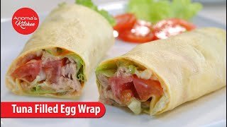Tuna Filled Egg Wrap